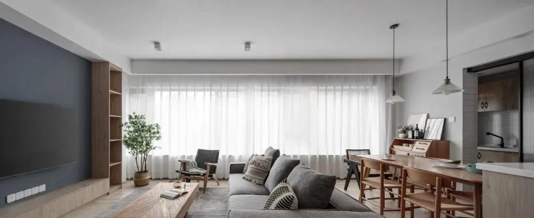 100m2 現(xiàn)代風(fēng)格新房裝修，橫廳舒適敞亮！