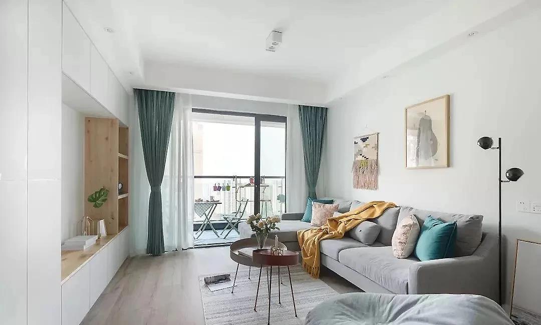 84㎡簡約北歐風格新房裝修，精致清新小兩室