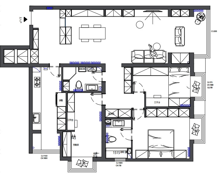 120平現(xiàn)代簡(jiǎn)約三居裝修，簡(jiǎn)約舒適風(fēng)格