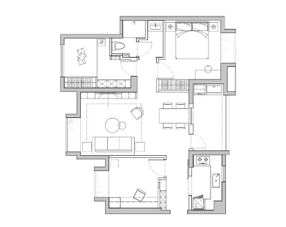 76㎡緊湊二房北歐風(fēng)設(shè)計，精致高級真時尚