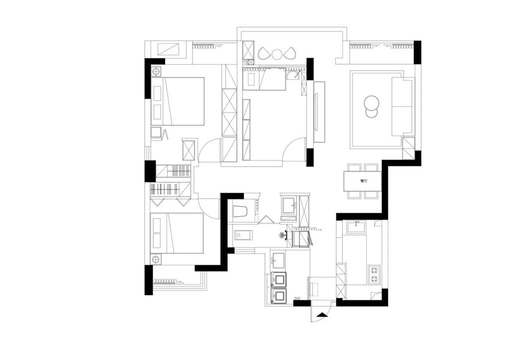 100㎡現(xiàn)代風(fēng)格裝修效果圖，臥室小衣帽間收納實用！