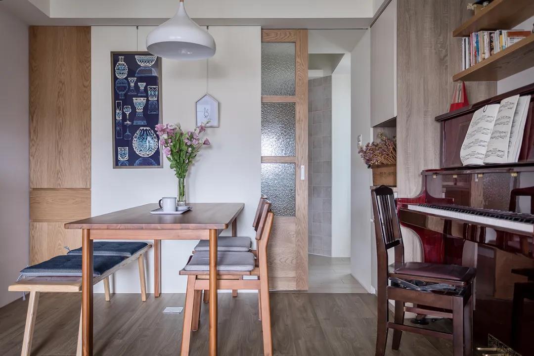 100㎡簡約北歐風格新房裝修案例，湖藍色清新美宅！